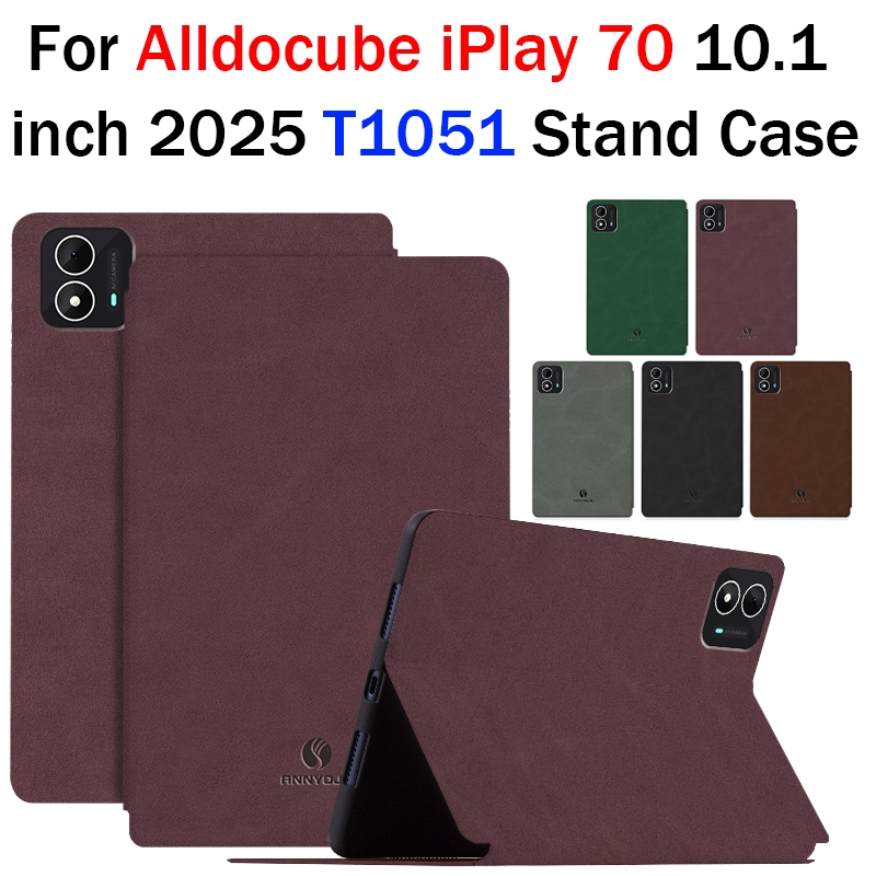 Dành Cho Alldocube iPlay 70 iPlay70 10.1 '' 2025 Da-Feal Màu Trơn Kinh Doanh Series Da Flip Case Máy