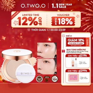  Phấn phủ dạng nén O.TWO.O trang điểm kiềm dầu chống thấm nước 100g có bông phấn 