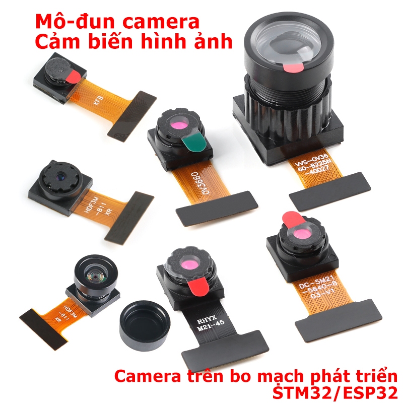 Mô-đun máy ảnh ESP32 OV2640 GC2640 OV3660 OV5640 Cảm biến hình ảnh CMOS 2 3 5 triệu Pixel Ống kính m