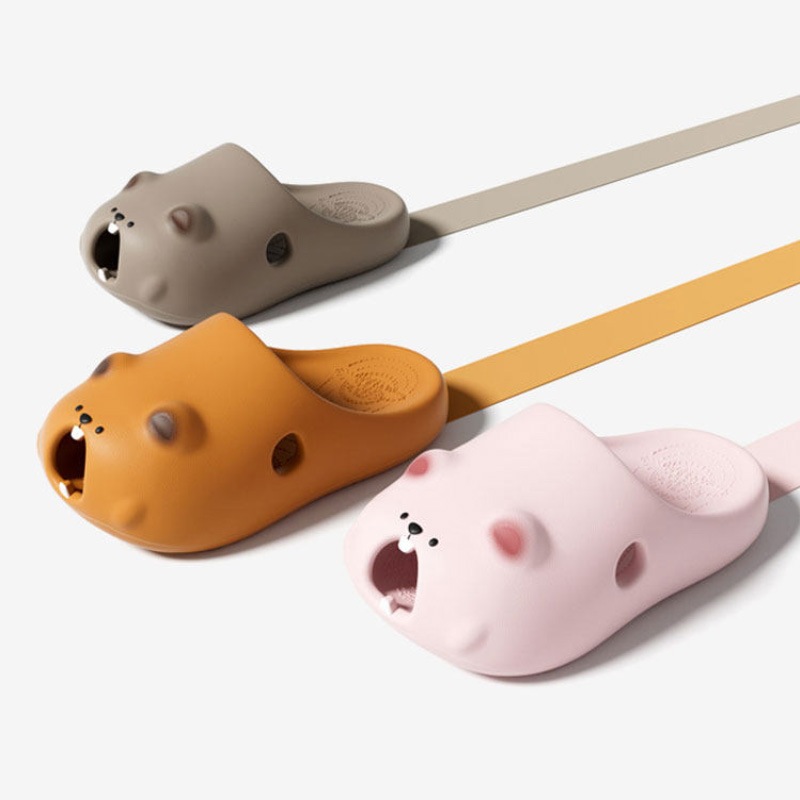 AYUER Chikoku Dép cào răng Buck chính hãng. Nam Nữ Đế Dày Chống Trơn Trượt Lộ Răng Dép Vui Nhộn