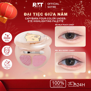  【Cọ Tạo Bọng Mắt Romantic Beauty Bảng Phấn Mắt 4 Màu Highlight Bọng Mắt Bút Tạo Khối Làm Sáng Và Đổ Bóng Toàn Diện 