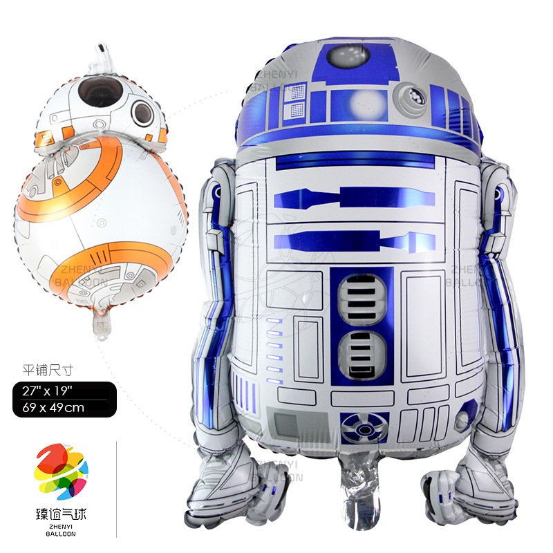 27 inch STAR WARS ROBOT R2D2 BB8 bóng hàng hóa đám cưới trẻ em đồ dùng tiệc sinh nhật trang trí màng