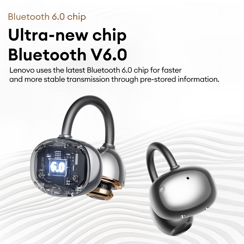 Tai nghe Bluetooth Lenovo LES-101 Tai nghe không dây Kẹp tai mở có Bluetooth V6.0 và Âm thanh không gian HiFi plus Nhẹ cho thể thao | BigBuy360 - bigbuy360.vn