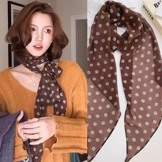 Khăn dài voan mỏng chấm bi phong cách Hàn Quốc - Phụ kiện thời trang