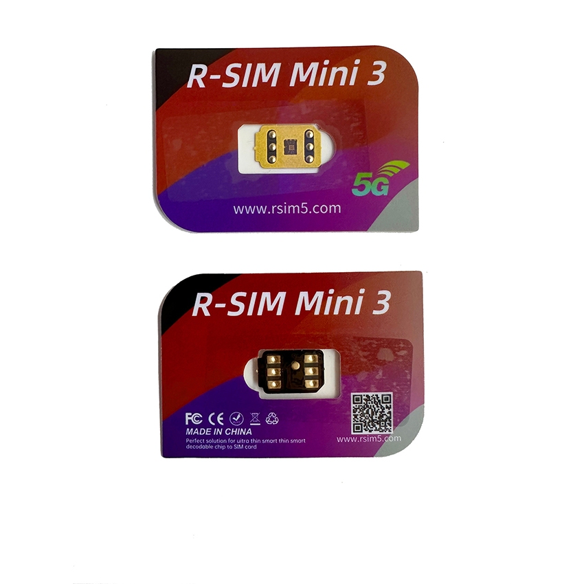 R-SIM Mini3 Dual SIM Mở Khóa Thẻ Miếng Dán Cắm Và Chạy Cho Điện Thoại 13-16 iOS 18
