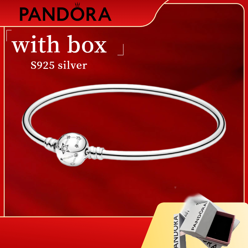 Bracelet Bạc S925 Pandora Moments Stars & Galaxy 590009C01, bán kèm hộp