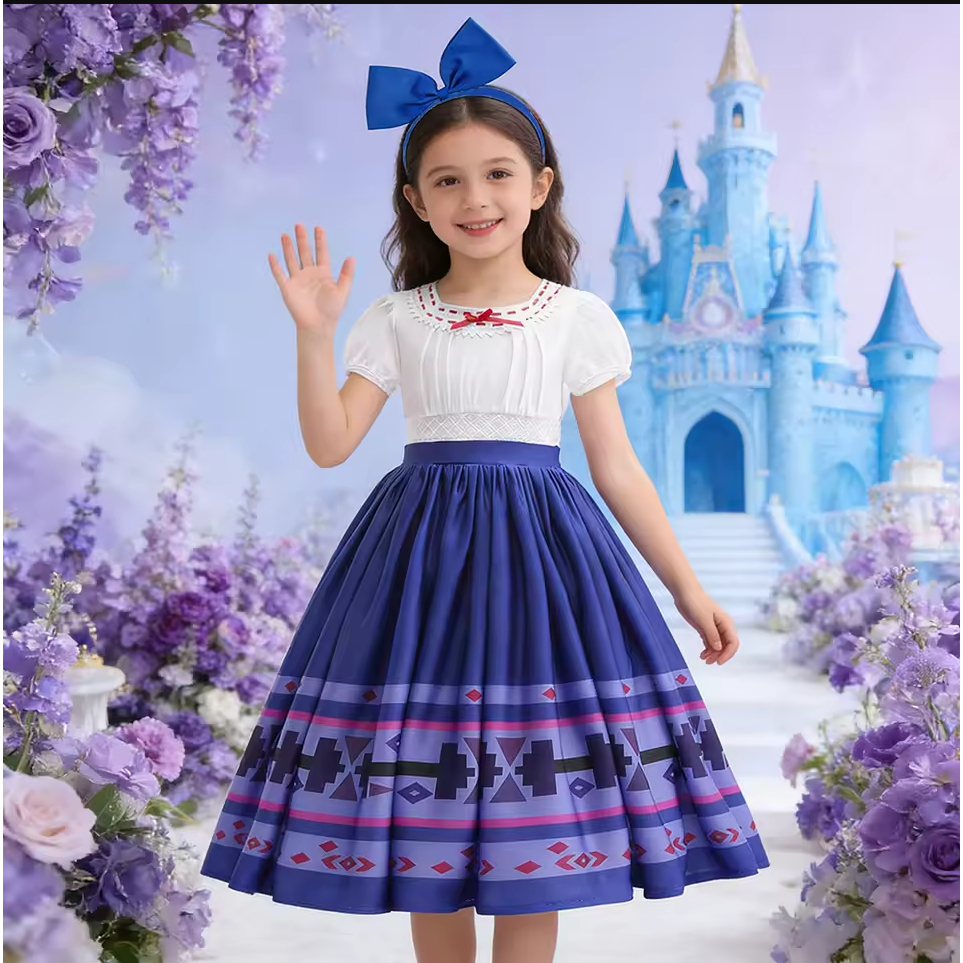 Trang phục biểu diễn bữa tiệc Encanto Mirabel Cosplay Carnival dành cho bé gái từ 2-11 tuổi: Váy Ngô