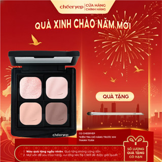  【Cheeryep OFFICIAL Bảng Phấn Mắt 4 Ô Đa Dạng Bảng Màu Dễ Dùng Hằng Ngày Và Trang Điểm Chuyên Nghiệp 