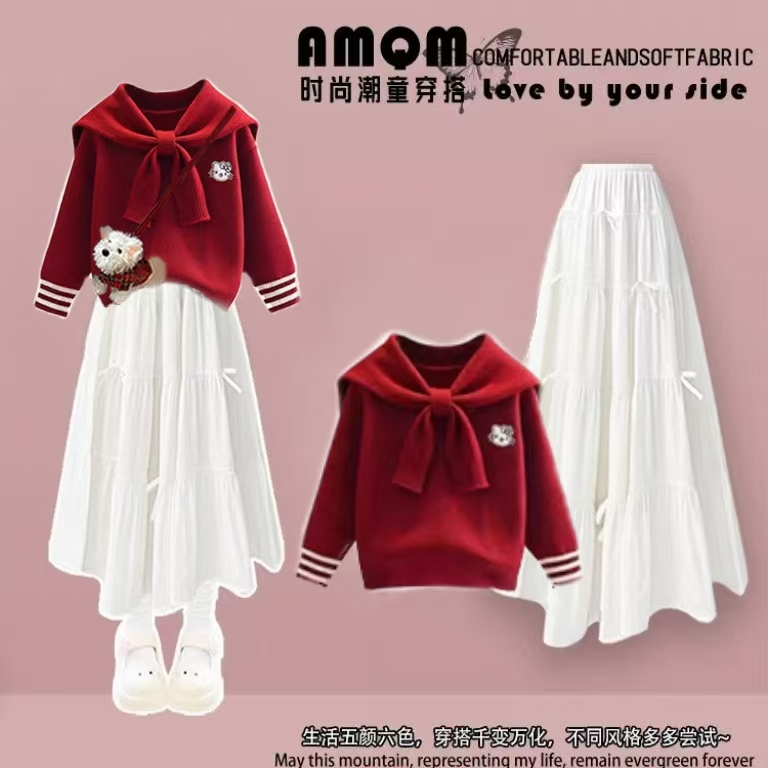 Bộ đồ lót lông cừu cho bé gái 3-14 tuổi Bộ đồ lót lông cừu phiên bản Hàn Quốc Quần áo trẻ em Bộ đồ b