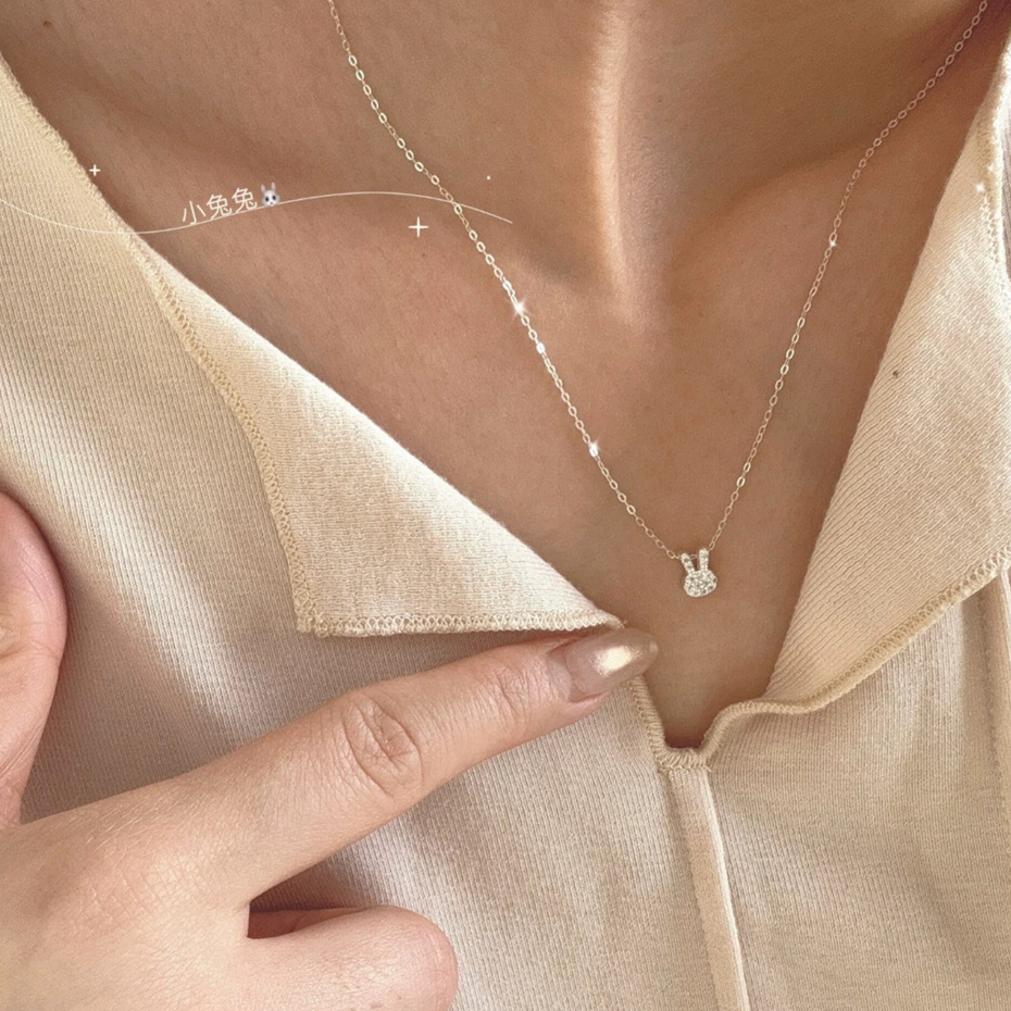 Việt Nam 1 Ngày Giao💕Vòng chocker bạc S925 full kim cương, thiết kế đơn giản sang trọng, dây chuyền xương đòn mới bán chạy