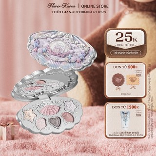 Bảng trang điểm 6 màu Flower Knows Shell 's Jewel Collection 6.5g 
