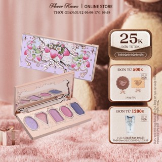  Bảng phấn mắt FLOWER KNOWS Strawberry Rococo 6g năm màu hiệu ứng lâu trôi 