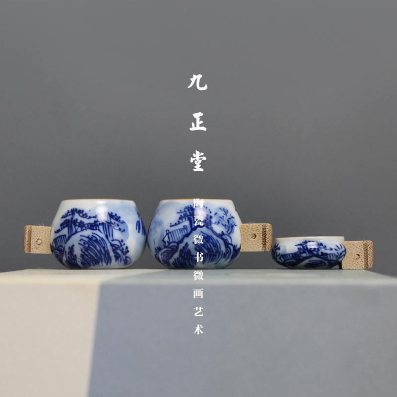 Bộ 3 cóng - Cóng Choè Đất - Cóng chim vẽ tay - Cửu Chính Đường - Sơn Thủy - Lắp tai cóng vào cóng