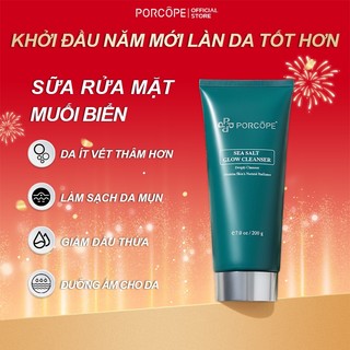  Sữa rửa mặt da dầu mụn PORCOPE Làm Sạch Sâu Kiềm Dầu Trắng Da Dịu Nhẹ Dành Brightening Cleanser 200g 