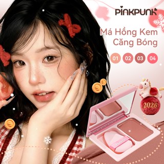  Má Hồng Kem PinkPunk 4 Màu Tự Nhiên Căng Bóng Lâu Trôi 3D Kem Đa Năng: Tạo Khối Bắt sáng Mắt 6.5g 