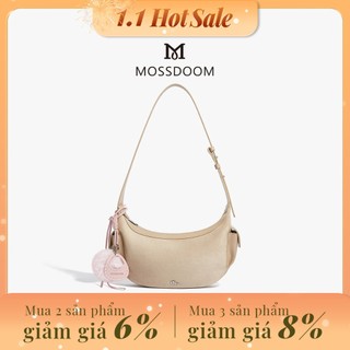  【Clearance MOSSDOOM Sira Bag Túi đeo vai da lộn cho nữ thiết kế túi bên hông túi đeo dưới cánh tay 