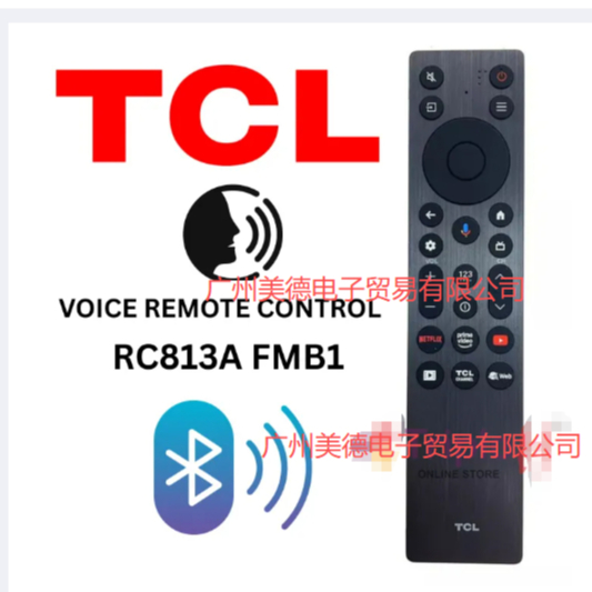 Điều khiển từ xa bằng giọng nói TCL RC813A FMB1 – Tương thích với TV thông minh Android TCL C815, P7