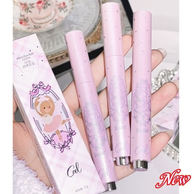[Hàng mới về] CZEL / CZEL Mirror Solid Lip Gloss Màu khỏa thân Nước bóng Trong suốt Phong cách Hàn Q
