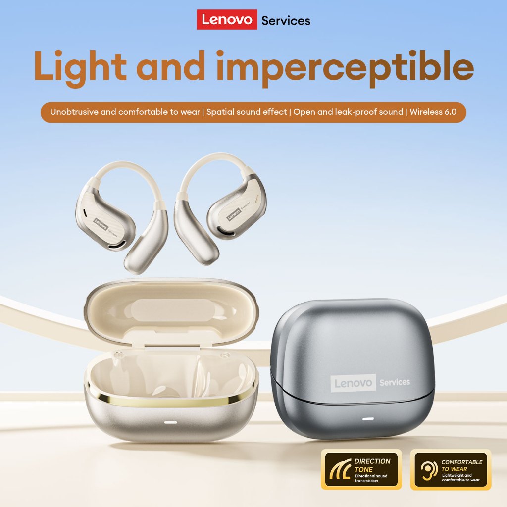 Tai nghe Bluetooth Lenovo AC102 OWS Chất lượng âm thanh HIFI Khử tiếng ồn Độ phân giải cao Hộp số âm thanh định hướng chờ dài Bluetooth6.0 | BigBuy360 - bigbuy360.vn