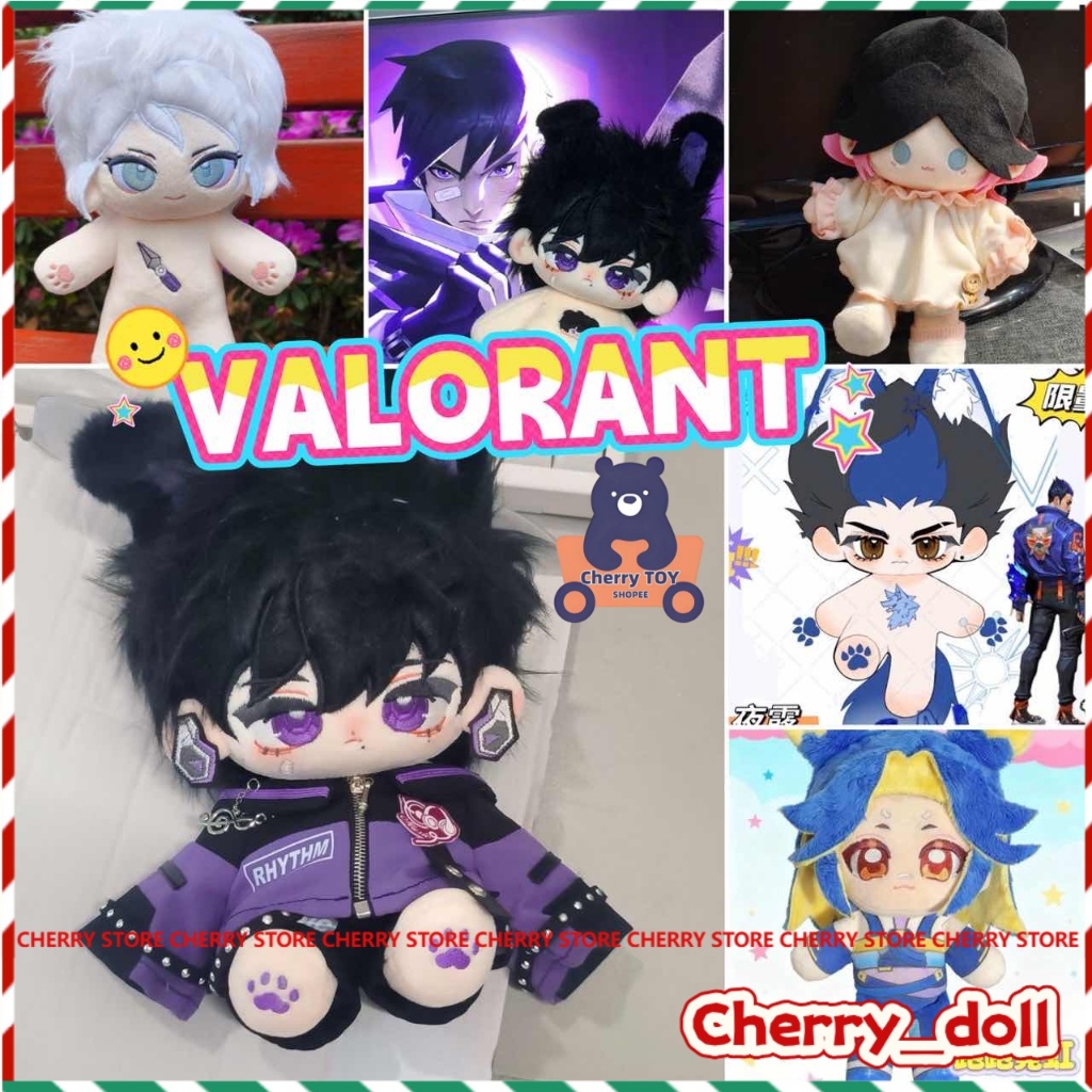 20cm Valorant Sang Trọng Búp Bê, Nhồi Bông Iso Clove Yoru Jett Cosplay Anime Búp Bê Nhồi Bông Mềm Dễ