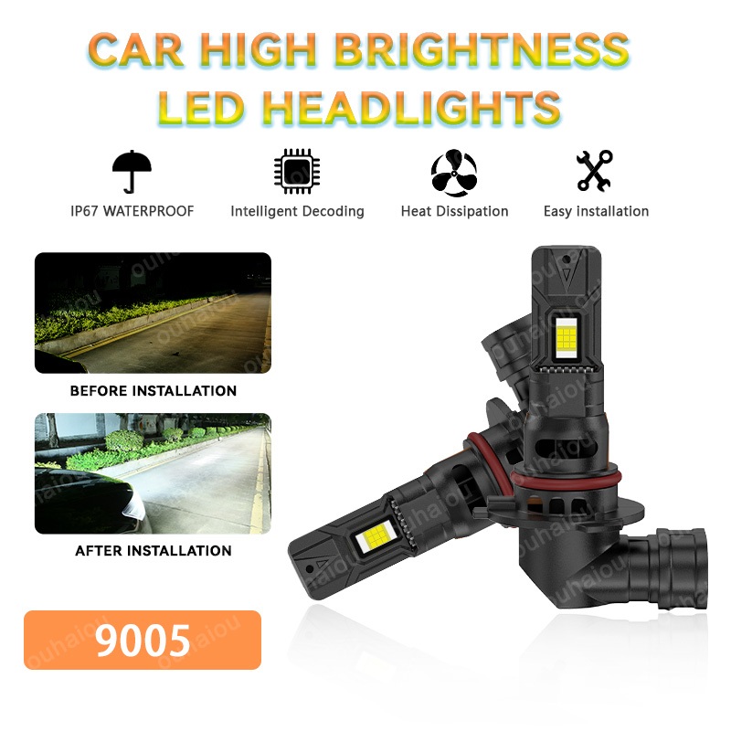 2 Chiếc Đèn Sương Mù Hb3 9005 Bóng Đèn Pha LED 6500k Trắng HB3 9005 Đèn Pha Sương Mù Cho Xe Ô Tô 12V