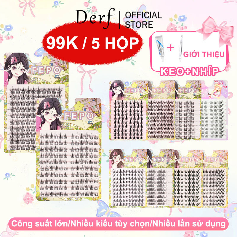 (99K /4 hộp) mi giả nhiều loại 10 Hàng Lông Mi Giả giả anime Tự Nhiên mi dày Lông Mi Giả