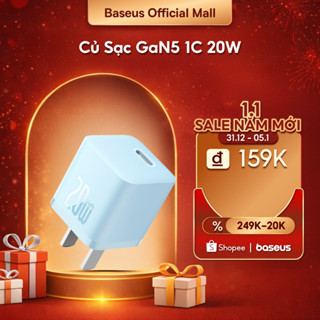  Củ sạc nhanh BASEUS PD 20W GaN5 1C thích hợp cho i14 13 12 pro max 