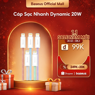  Dây Cáp Baseus PD 20W Nối Đầu USB-C Sang Đầu L Sạc Nhanh Hỗ Trợ Truyền Dữ Liệu 480Mbps 