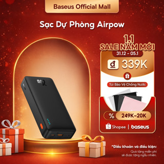  Sạc dự phòng Airpow BASEUS có sạc nhanh 20W 20000mah thích hợp cho phone 15   14   13   12 xiaomi 
