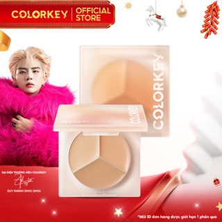  Bảng kem che khuyết điểm COLORKEY 3 màu mịn lâu trôi 3.9g 