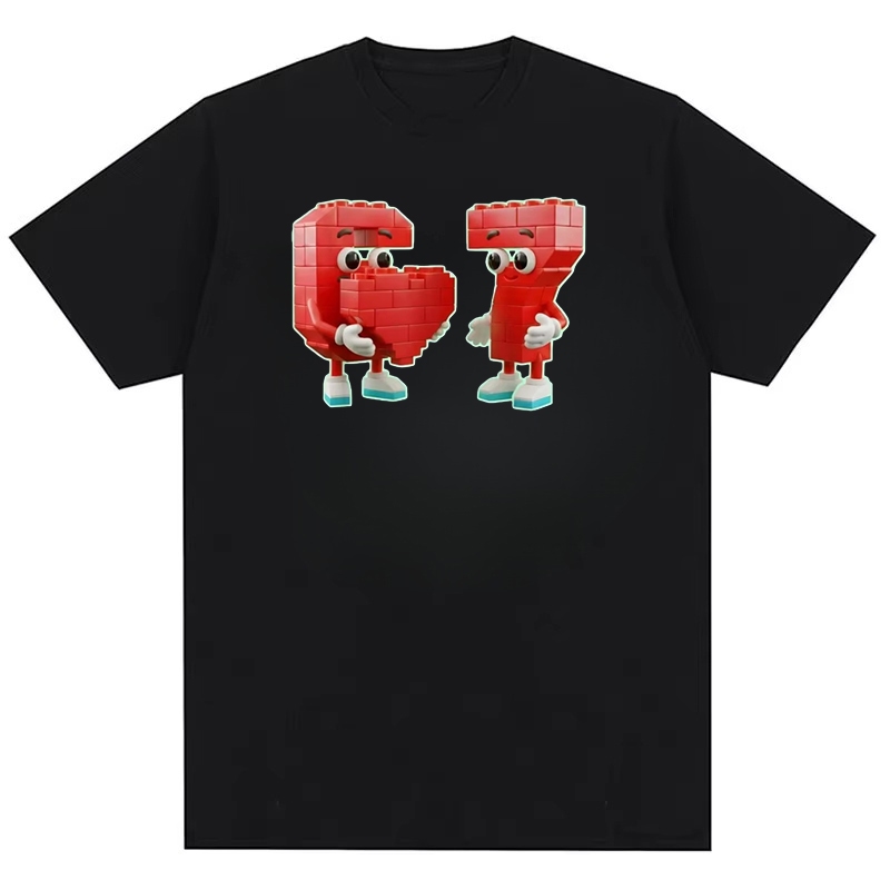 Ngộ nghĩnh 6 7 Ngày lễ tình nhân Alpha 6 7 67 Áo thun thời trang nam nữ ngày lễ tình nhân