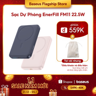  Sạc dự phòng 22.5W FM11 Baseus không dây mini 10000mah có nam châm tự động bật  tắt thích hợp 