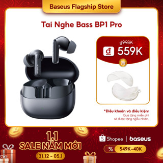   1 tháng 7 LAUNCH MỚI  Tai nghe không dây Baseus BP1 Pro ANC -50dB Giảm tiếng ồn Hi-Res Bluetooth 6.0 IPX55 Chống nước 55Hr 