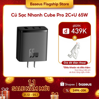  Bộ sạc USB Type C sạc nhanh Baseus 65W GaN cho máy tính xách tay forTablets 