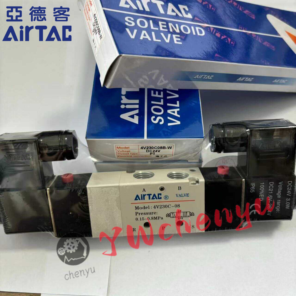 AIRTAC 3 bit 5 chiều Van điện từ 4V230C-08 4V230E-08 4V330C-10 4V330E-10 4V130C 4V130E 4V430E Thương