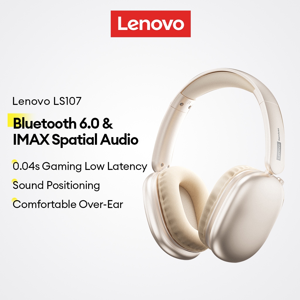Tai nghe Bluetooth Lenovo LS107 và Tai nghe không dây có Bluetooth 6.0 và Âm thanh không gian IMAX cộng với trò chơi có độ trễ thấp 0,04s | BigBuy360 - bigbuy360.vn