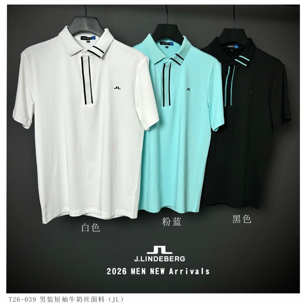J.Lindeberg Áo Polo Golf Nam Mùa Hè - Thoáng Mát, Nhanh Khô