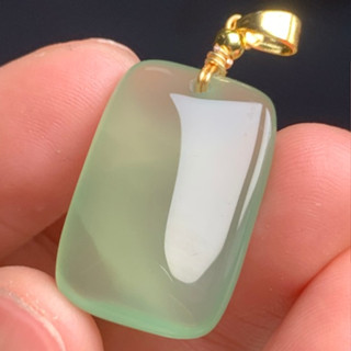 Vòng cổ mặt dây chuyền xanh mã não wuwu từ ngọc tự nhiên - Quà tặng kèm giấy chứng nhận