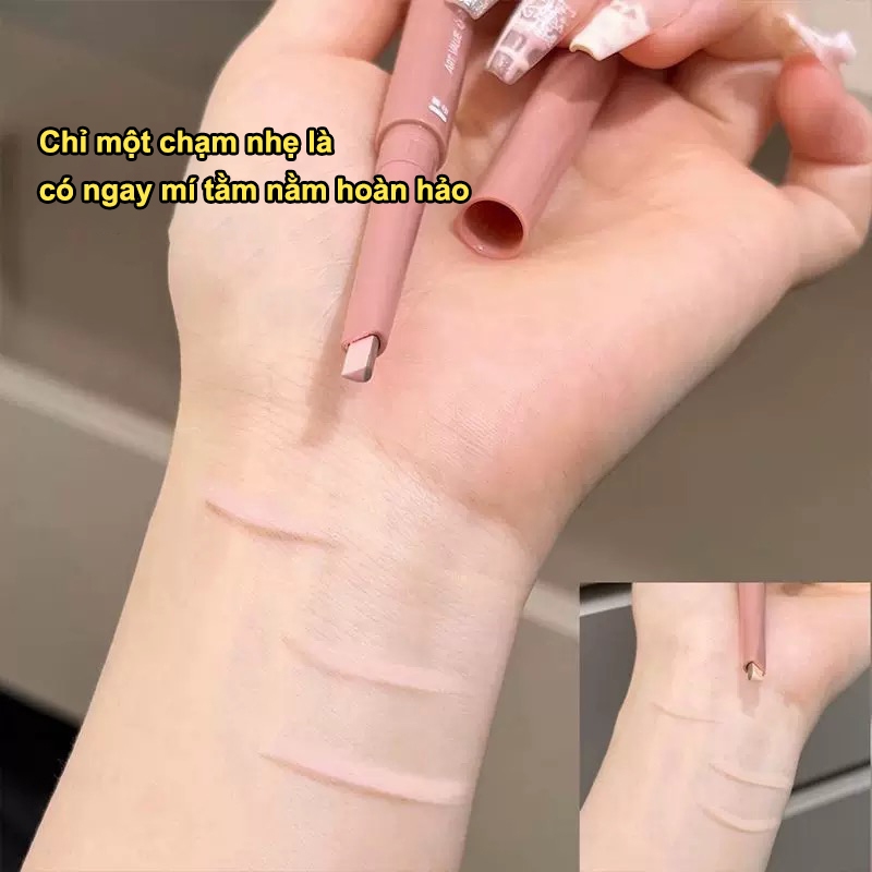 Bút tằm nằm 2 trong 1 giúp vẽ nhanh, tiết kiệm thời gian,bền và mịn màng, điều chỉnh mí mắt dưới, phóng To mắt | BigBuy360 - bigbuy360.vn