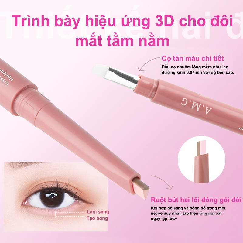 Bút tằm nằm 2 trong 1 giúp vẽ nhanh, tiết kiệm thời gian,bền và mịn màng, điều chỉnh mí mắt dưới, phóng To mắt | BigBuy360 - bigbuy360.vn