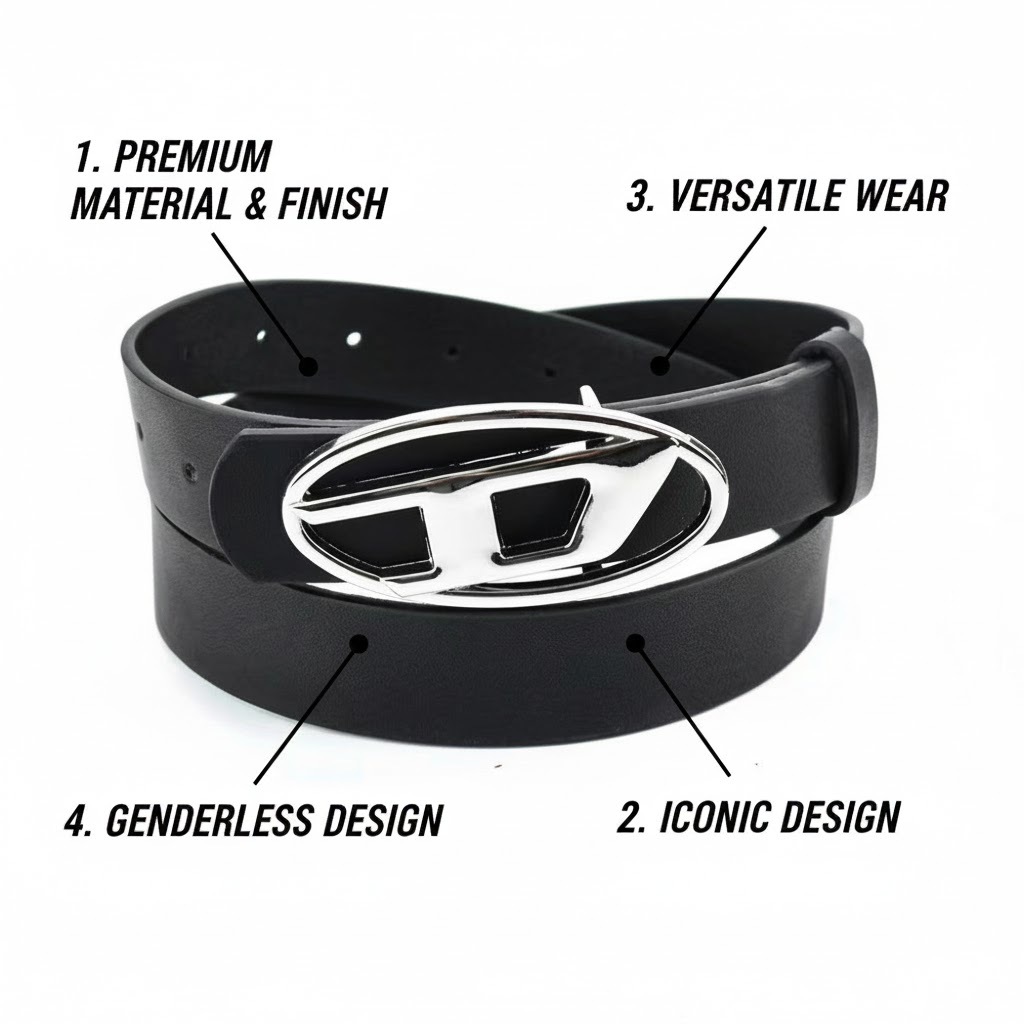 Đai khóa kim loại hình bầu dục chữ Y2K Da PU hợp thời trang Nhẹ để mặc văn phòng ngày lễ