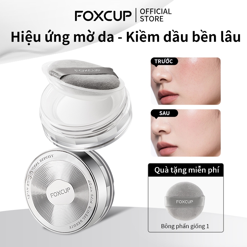 FOXCUP Phấn phủ  Kiểm soát dầu Định hình lớp trang điểm lâu trôi, chống thấm mồ hôi
