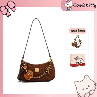  Túi đựng phòng đơn Cow & kitty   BORRY ROSA Tanrown Túi đeo chéo Túi nửa tháng 