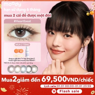   lens moody 6 tháng mẫu đa dạng - 01 chiếc  Kính áp tròng 6 tháng moody Heartbeat tone màu ngọt ngào thơ mộng lên màu chuẩn có độ cận 0-7 độ giãn tròng 14.0 – 14.5mm 