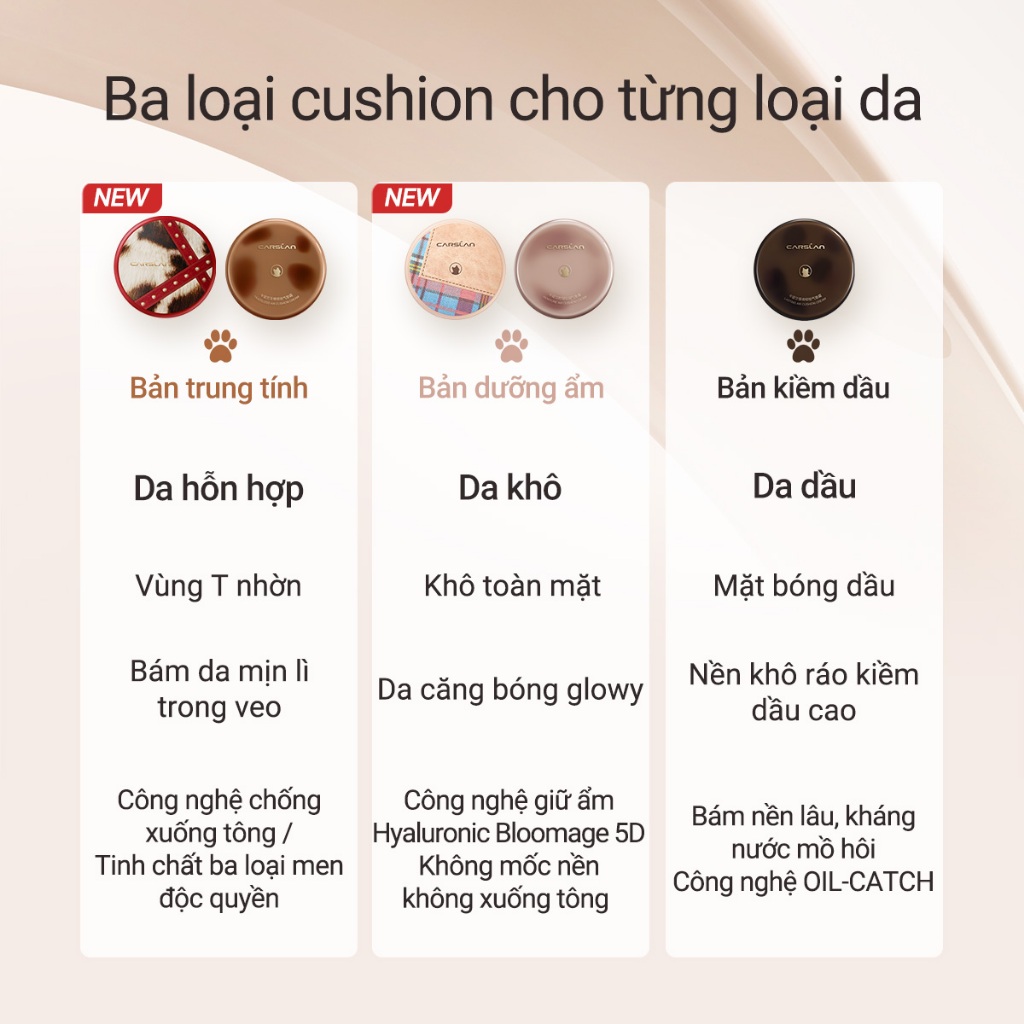 Phấn nước Lasting Carslan Cushion lâu dài Kiểm soát dầu Trang điểm mặt 13,5g | BigBuy360 - bigbuy360.vn