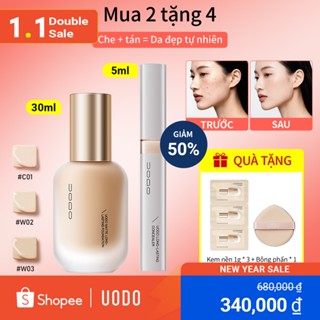   MUA 2 MIỄN PHÍ 4   Combo trang điểm đế bất lợi  UODO Foundaion và Kem che khuyết điểm Trang điểm đế không hoàn hảo 