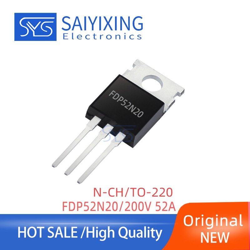5 Chiếc Chính Hãng Mới FDP52N20 TO-220 N Kênh 200V 52A Quản Lý Hiệu Ứng Trường MOSFET FDP 52N20