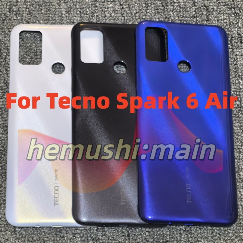 Mặt Sau Pin Vỏ Kính Nhà Ở Cho Tecno Spark 6 Air KE6 Phía Sau Nhà Ở Cửa Kính Mặt Sau