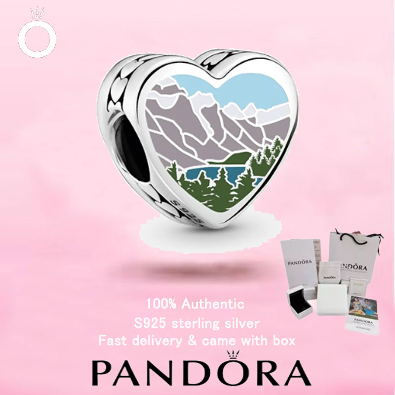 Dây chuyền hình tim Pandora dòng Idaho made từ bạc sterling S925, bao gồm hộp quà tặng cao cấp.