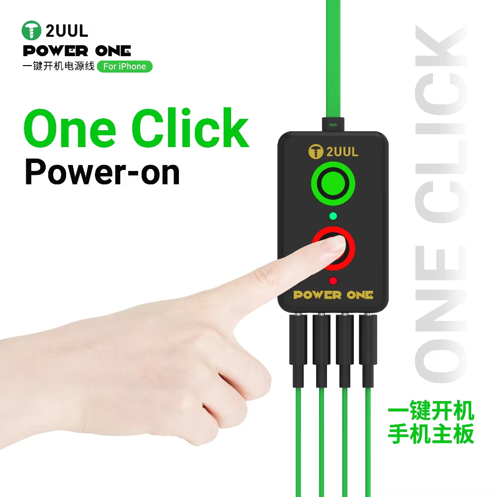 2UUL PW09 POWER ONE One Click Power on Cable cho dòng IPhone 12-16 với đầu nối Bionic A15 Thiết kế ổ